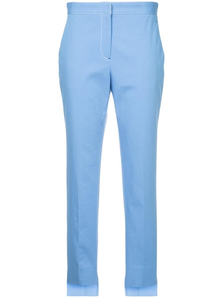 Rosetta Getty Contrast Stitch Tapered Trousers - Blue