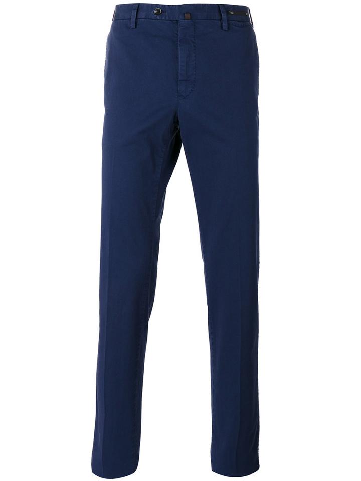 Pt01 Tapered Trousers, Men's, Size: 52, Blue, Cotton/elastodiene