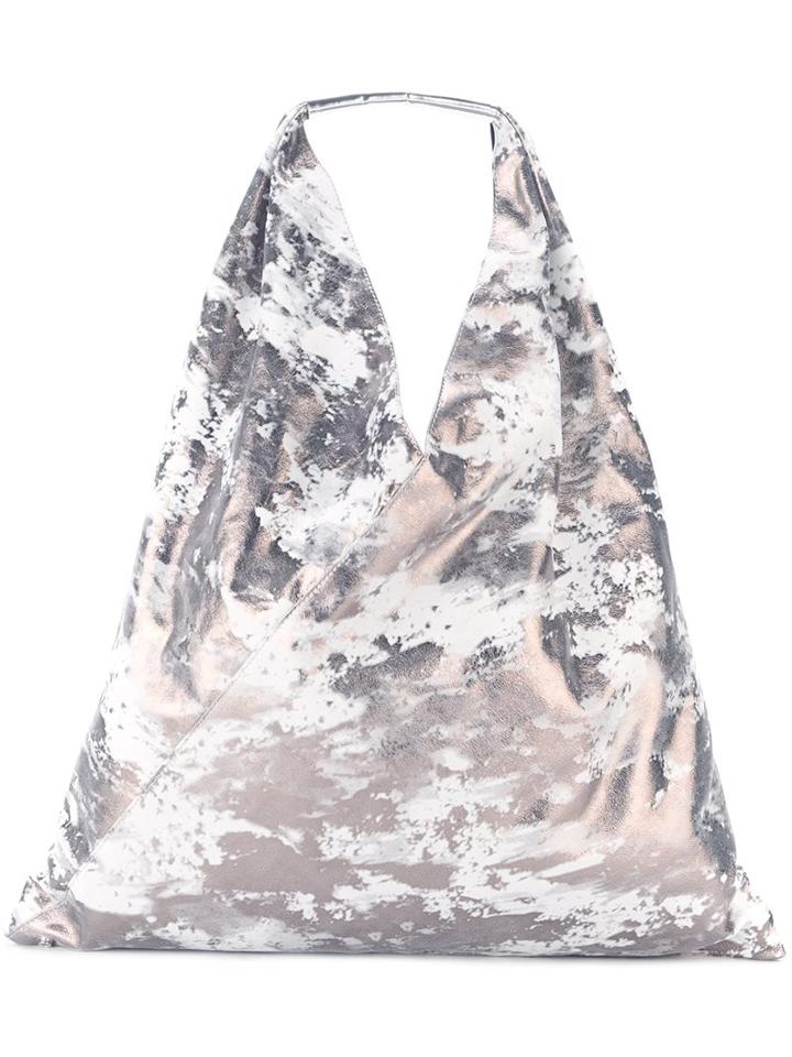 Mm6 Maison Margiela Distressed Shoulder Bag, Women's, Grey