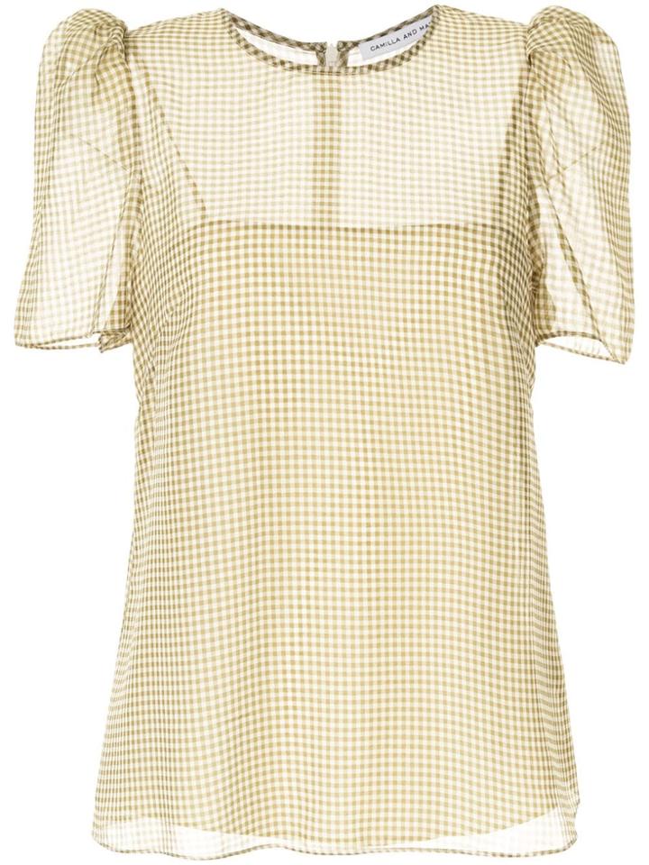 Camilla And Marc Check Print Blouse - Green