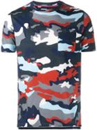 Moncler Gamme Bleu Camouflage Print T-shirt, Men's, Size: Large, Cotton/wool
