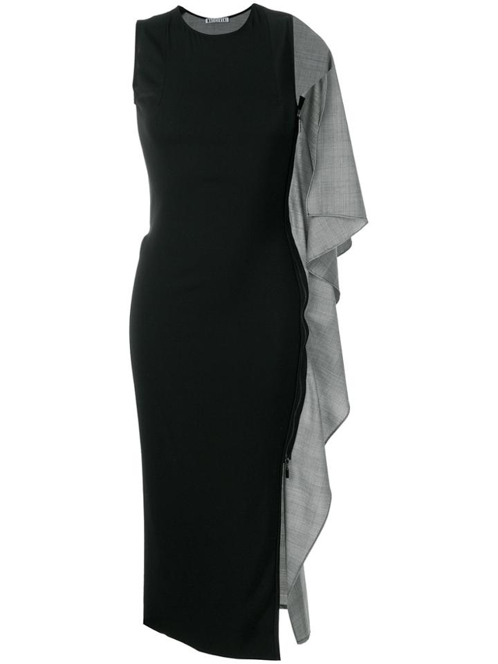 Maticevski Pencil Dress With Side Cape - Black