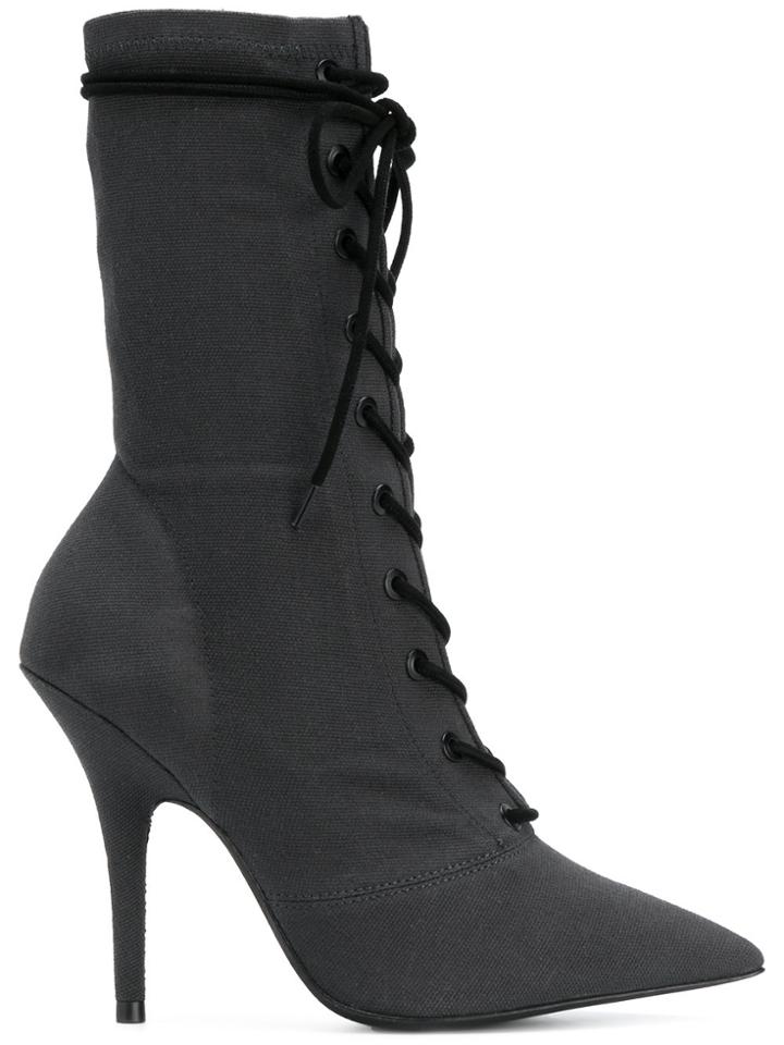 Yeezy Lace-up Ankle Boots - Grey