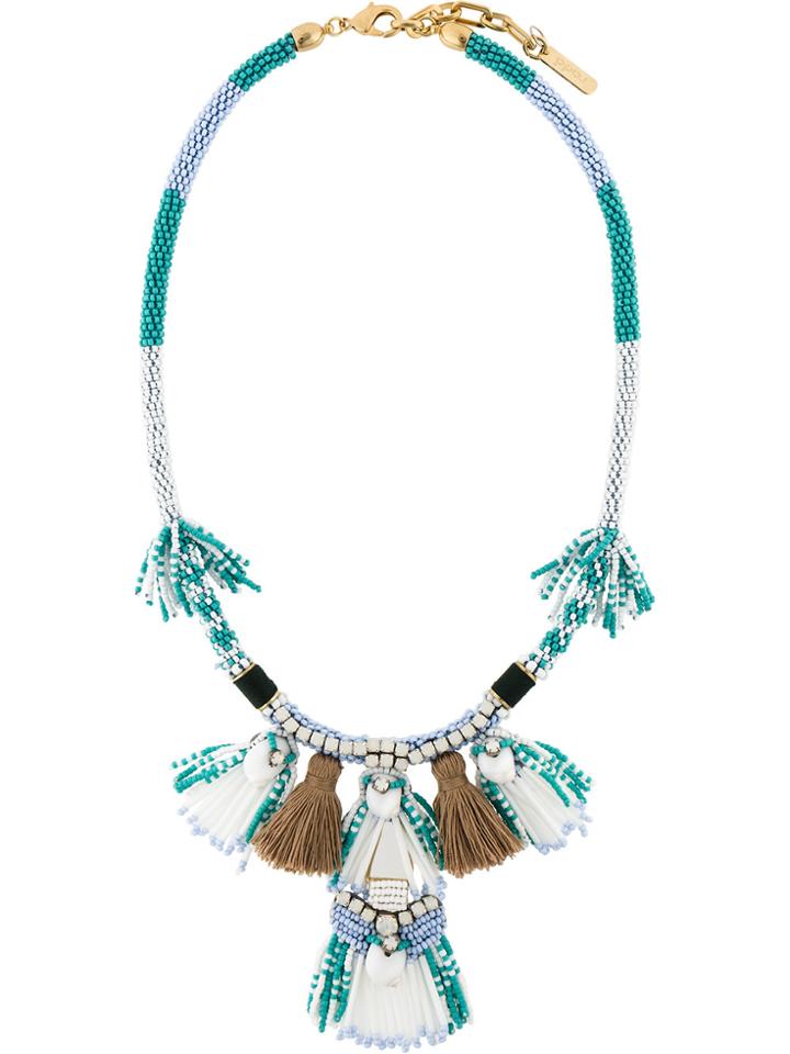 Radà Tassel Fringed Necklace - Blue