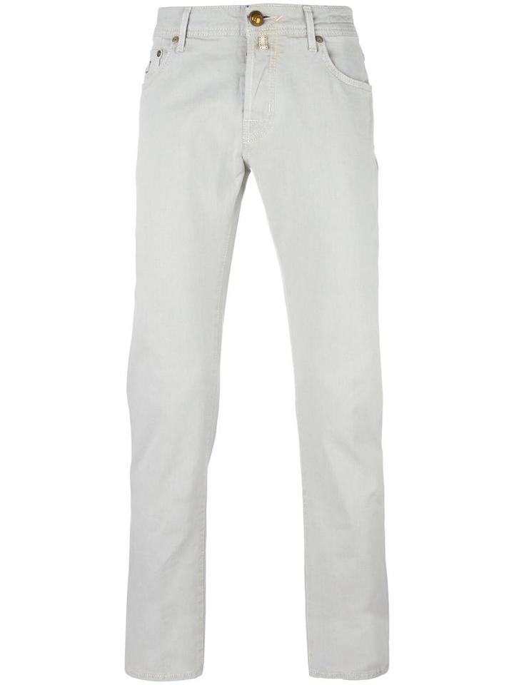 Jacob Cohen Classic Straight Jeans, Men's, Size: 36, Grey, Cotton/spandex/elastane