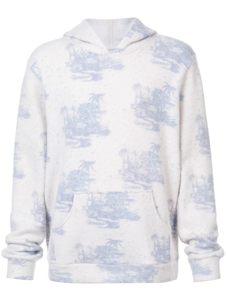 The Elder Statesman Tropics Print Hoodie - White