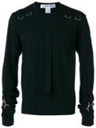 Comme Des Garçons Shirt Strappy Details Longsleeved T-shirt, Men's, Size: Medium, Black, Cotton
