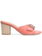 Humanoid Buckled Mules - Pink