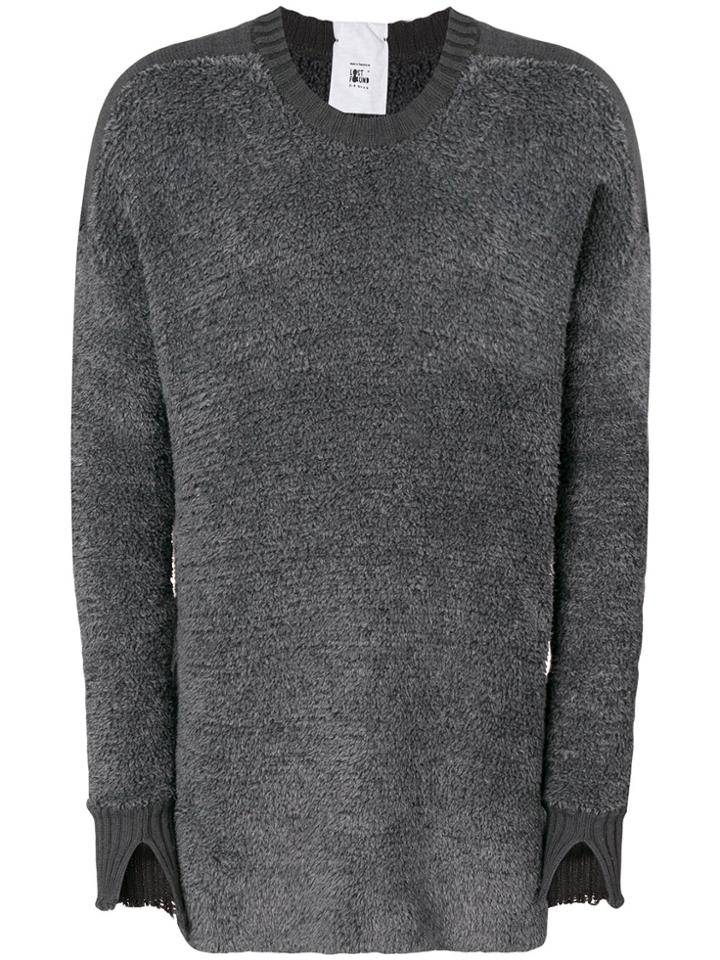 Lost & Found Rooms Slit Cuff Sweater - Grey