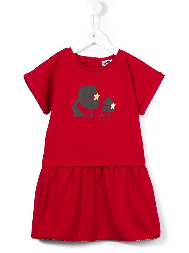 Karl Lagerfeld Kids 'wild Block' Jersey Dress, Girl's, Size: 12 Yrs, Red