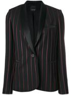 Pinko Striped Tuxedo Blazer - Black