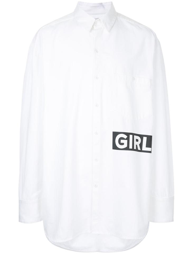 Ex Infinitas Oversized Button-down Shirt - White