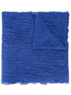 Faliero Sarti Creased Effect Scarf, Women's, Blue, Silk/nylon/cashmere