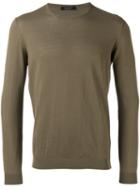 Roberto Collina Crew Neck Top, Men's, Size: 52, Nude/neutrals, Cotton