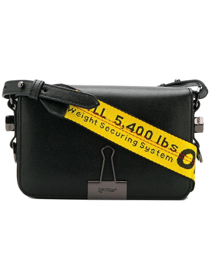 Off-white Binder Clip Crossbody Bag - Black