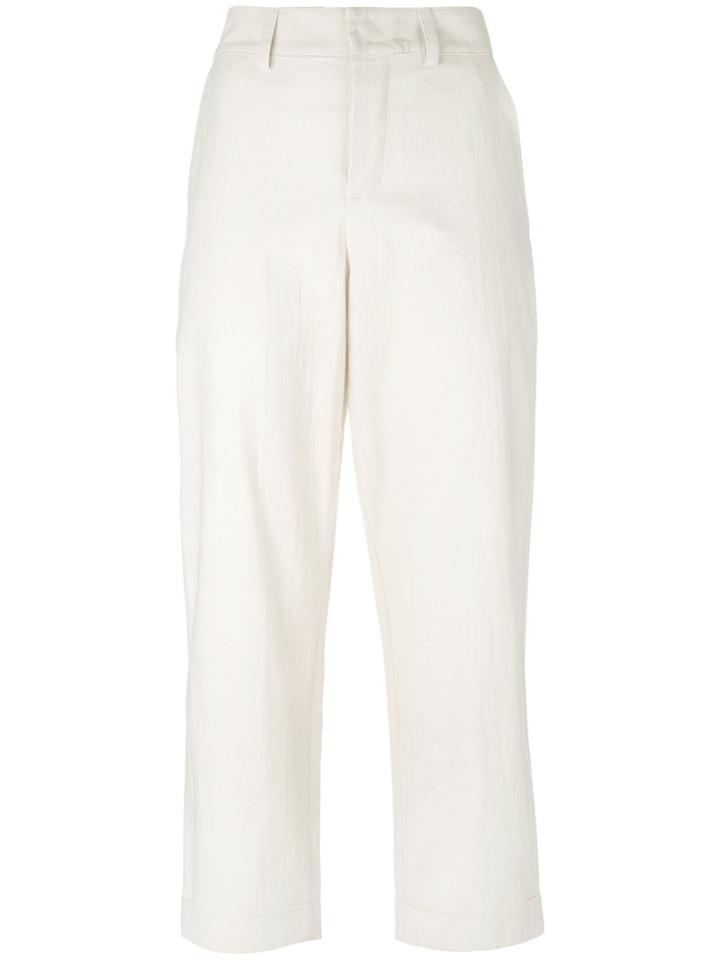 Toogood - Tapered Cropped Trousers - Women - Cotton - 0, Nude/neutrals, Cotton