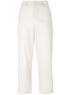 Toogood - Tapered Cropped Trousers - Women - Cotton - 0, Nude/neutrals, Cotton