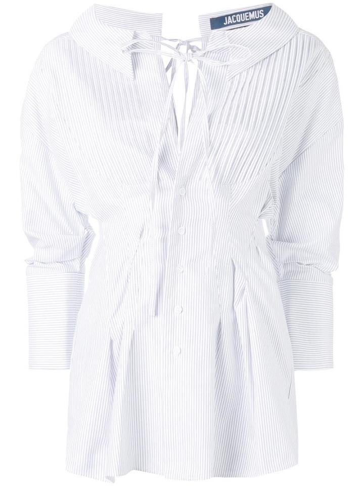 Jacquemus Striped Blouse, Women's, Size: 34, White, Cotton