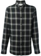 Saint Laurent Classic Checked Shirt, Men's, Size: 38, Black, Cotton/tencel