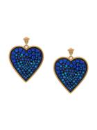 Versace Heart-shaped Drop Earrings - Blue