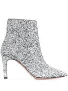 P.a.r.o.s.h. High Heeled Glitter Boots - Silver