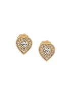 Christian Dior Pre-owned 1970s Heart Clip On Earrings - Gold