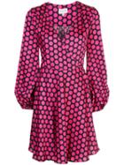 Milly Dotted Midi Dress - Pink