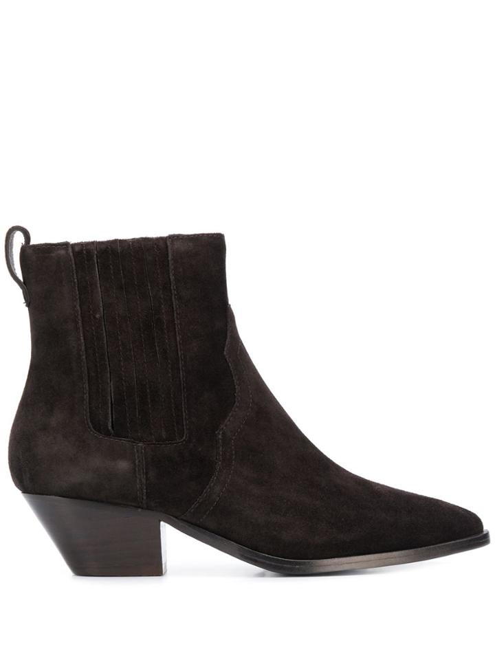 Ash Future Panel-detailing Ankle Boots - Brown