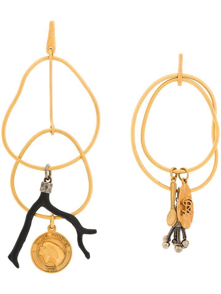 Sonia Rykiel Mismatched Earring Set - Metallic