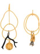 Sonia Rykiel Mismatched Earring Set - Metallic