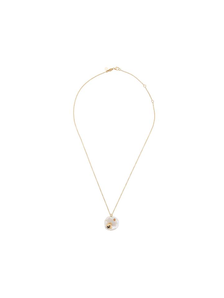 Of Rare Origin Bee Appliqué Necklace - White