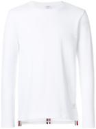 Thom Browne Relaxed Fit Long Sleeve Tee With Center Back Red, White