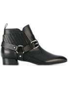 Casadei Pin Buckled Ankle Boots - Black