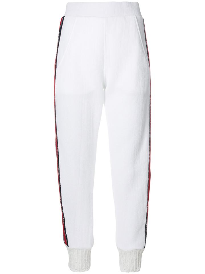 Aviù Side Stripe Track Pants - White