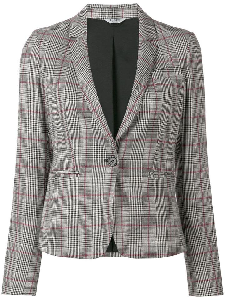 Liu Jo Checked Blazer - Grey