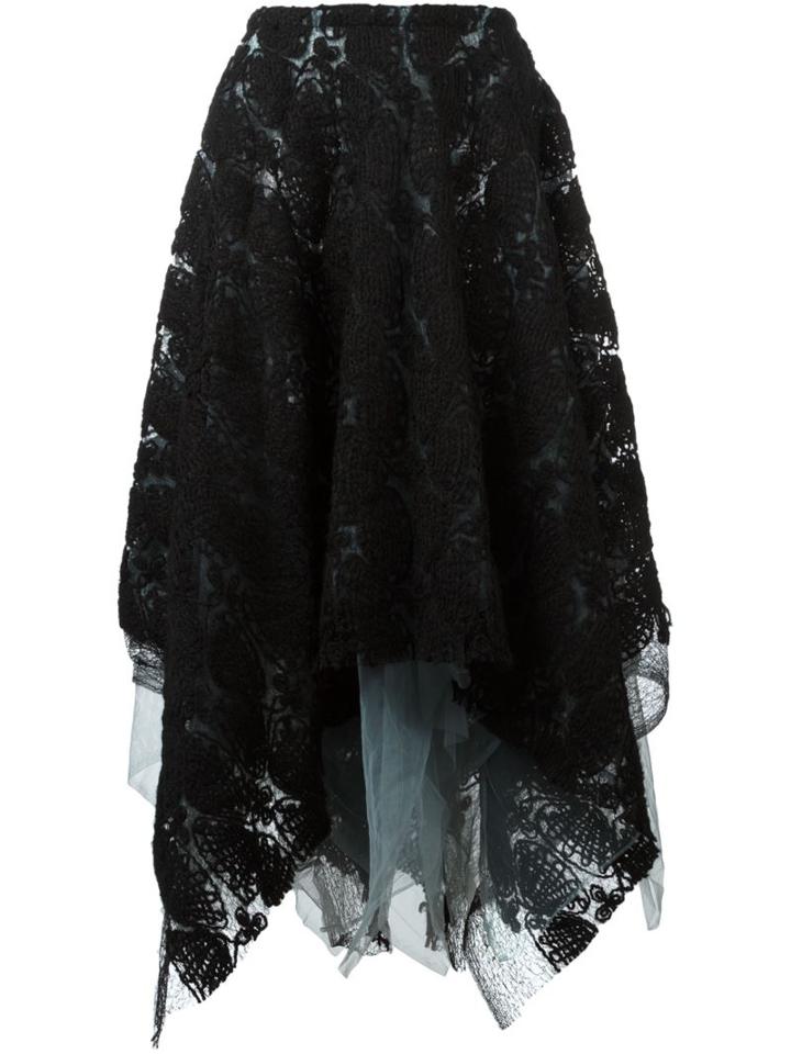 Marc Le Bihan Embroidered Layered Skirt