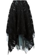Marc Le Bihan Embroidered Layered Skirt