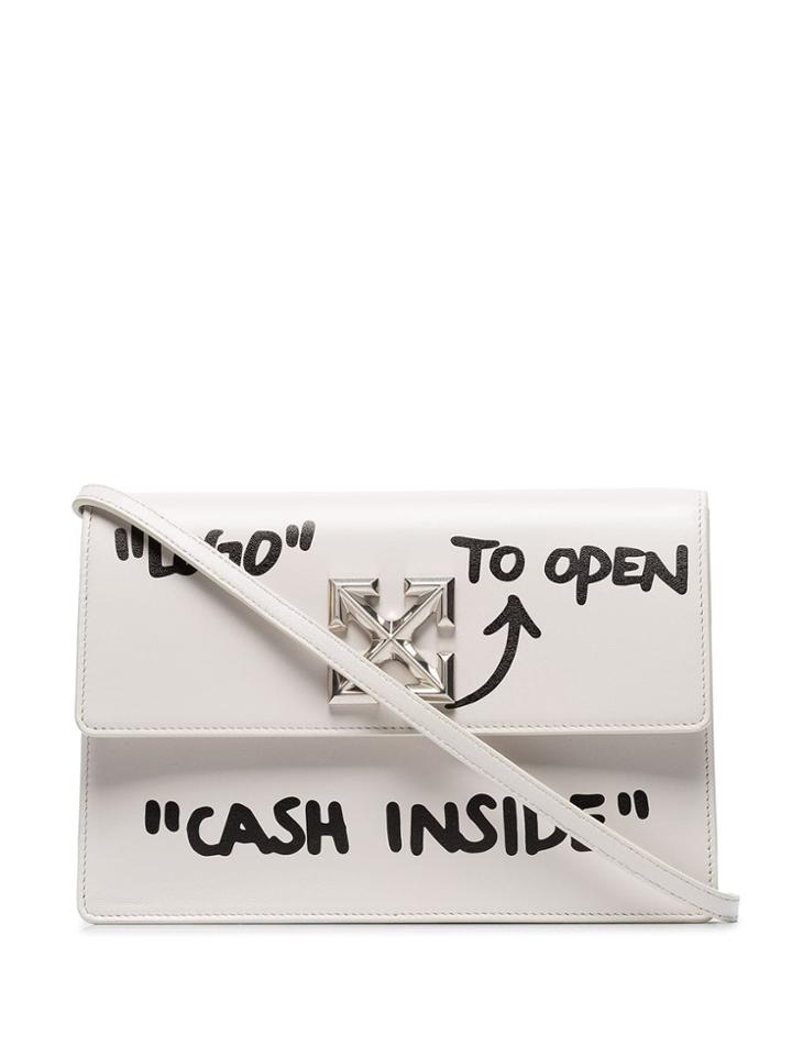 Off-white Jitney 1.0 Cash Inside Leather Cross Body Bag