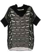 Taylor Continue Cut-out Sheer Top - Black