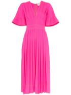Roksanda Silk Xandra Pleated Midi Dress - Pink