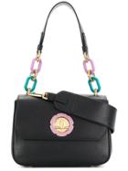 Salvatore Ferragamo Chain-embellished Shoulder Bag - Black