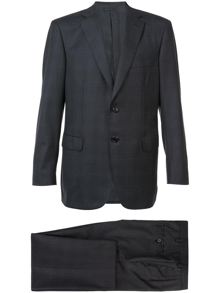 Brioni - Notched Lapel Two-piece Suit - Men - Wool - 54, Grey, Wool
