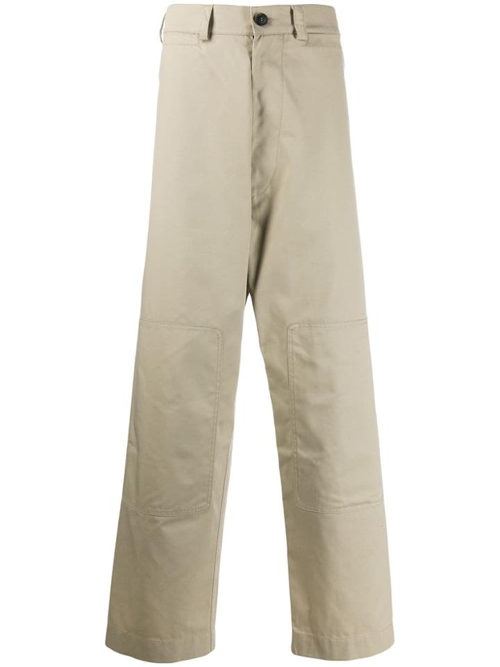 Jacquemus Peintre Knee Patches Trousers - Neutrals