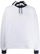 Sunnei Striped-hood Sweater - Grey