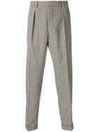 Prada Houndstooth Check Trousers - Nude & Neutrals