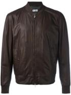 Brunello Cucinelli Leather Bomber Jacket, Men's, Size: Xxl, Brown, Leather/cupro
