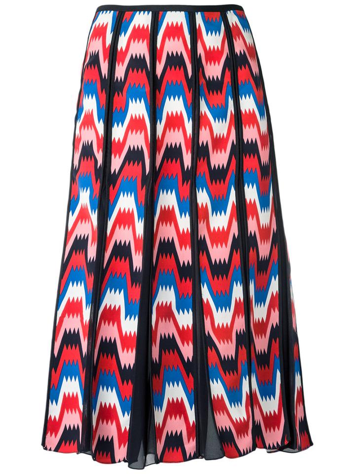 Reinaldo Lourenço - All-over Print Skirt - Women - Silk - 44, White, Silk
