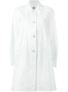 Mm6 Maison Margiela Hand Print Coat, Women's, Size: 42, White, Polyethylene/cotton