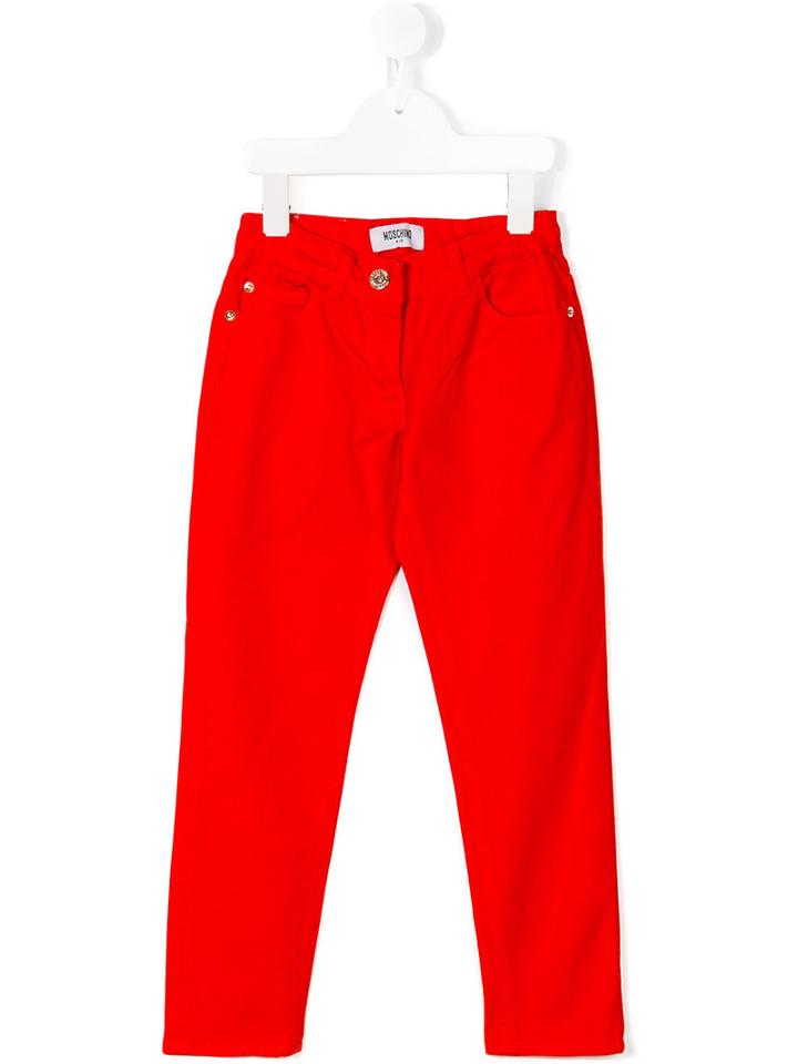 Moschino Kids - Regular Jeans - Kids - Cotton/spandex/elastane - 8 Yrs, Girl's, Red