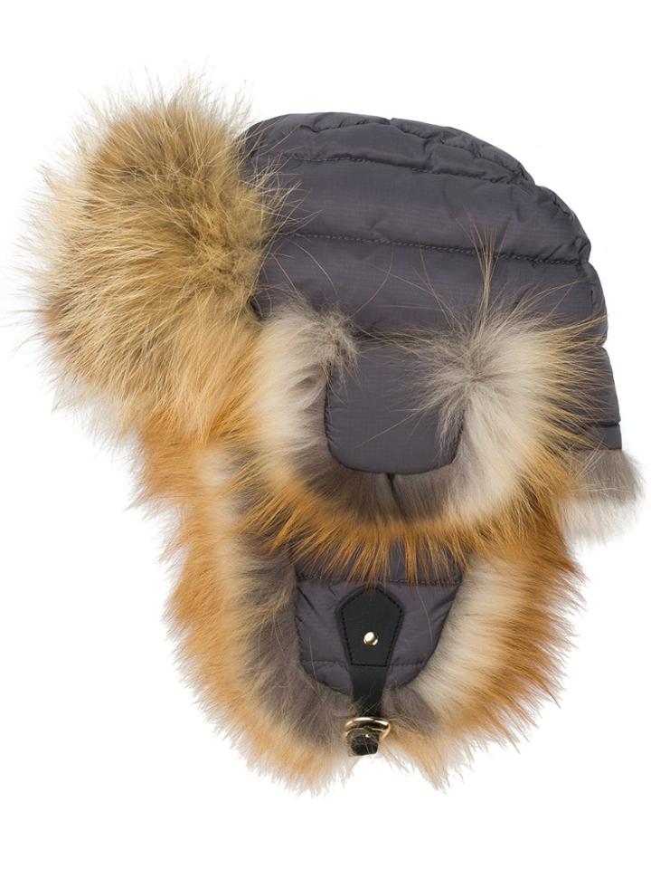 Liska Panelled Trapper Hat - Grey